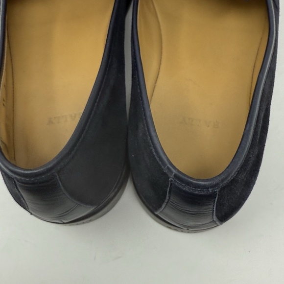 Bally Century Men\'s Navy Blue Suede Leather Loafers Mens US 11 Designer Preppy main image 6